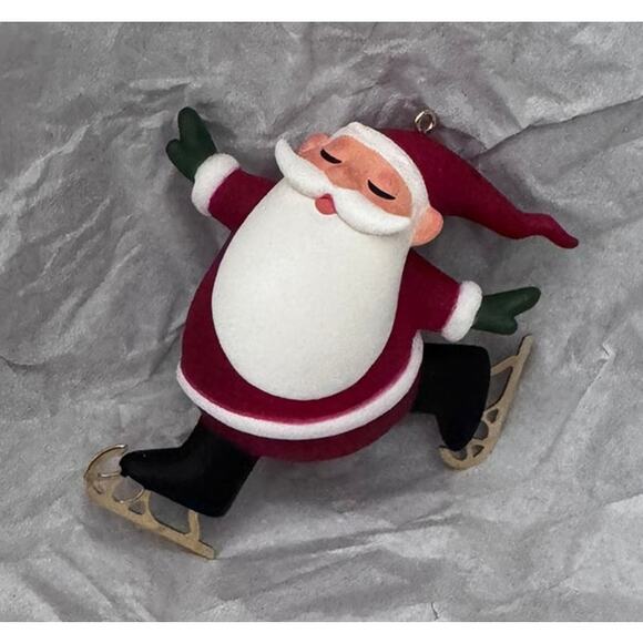2013 Ice Skating Santa Claus Christmas Hallmark Keepsake Ornament - Picture 7 of 9